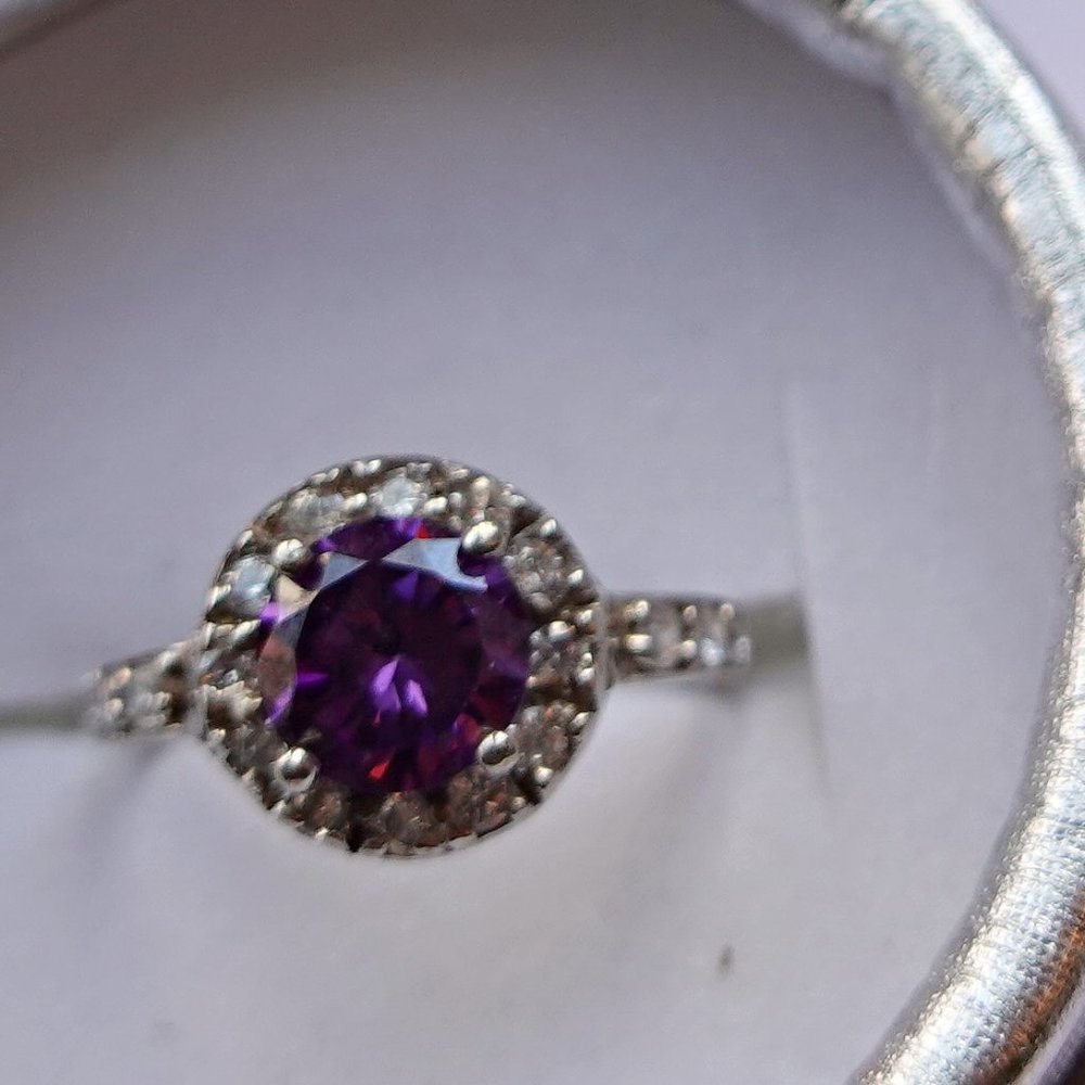 VINTAGE ESTATE Sterling Silver Tiered Genuine GemStone Ring BOUTIQUE Vintage